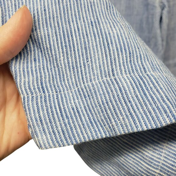 Tommy Bahama Relax Light Blue Stripe Linen Pants Mens L Large Vacation Resort - Picture 5 of 13